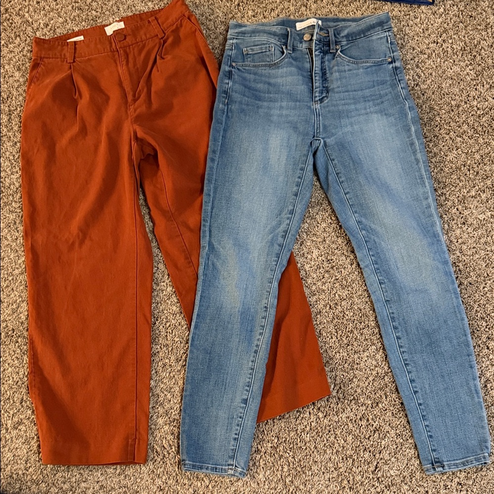 Blue Jeans and Rust Women's Pants